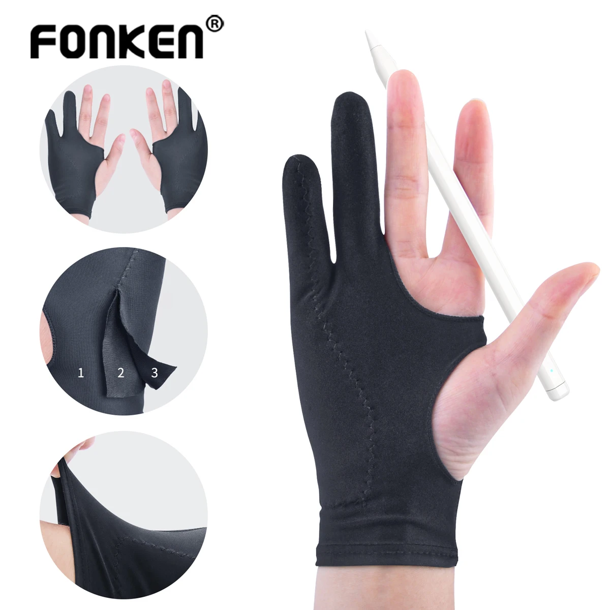 Anti-touch & Anti-fouling Two-fingers Painting Glove For Drawing Tablet Ipad  Screen Board - Tablet Screen Touch Gloves - AliExpress
