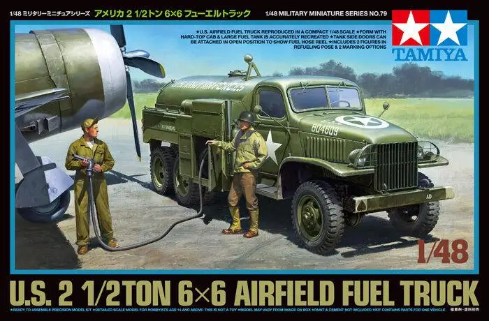

Tamiya 32579 1/48 Model Kit U.S Army Air Forces 2-1/2Ton 6x6 Airfield Fuel Truck