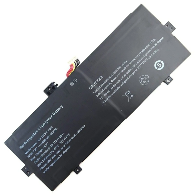 Bateria do Portátil 7.6v 34.2wh 4500mah para Geo 12.5 Tablet pc Geobook 120 Bdf11 Novo Nv34921072s Nv-3492107-2s H-3585229p