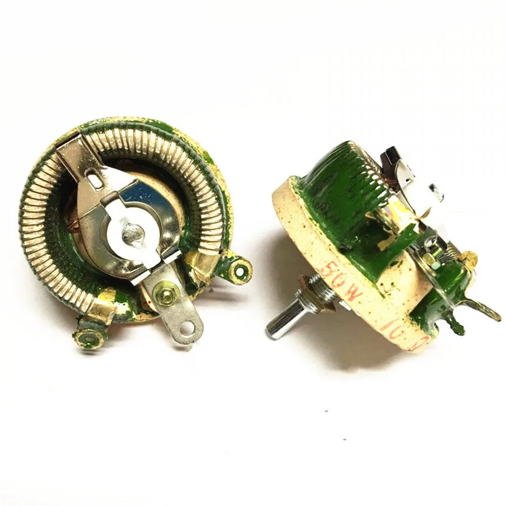 Potenciômetro cerâmico Wirewound, resistor ajustável do reostato,