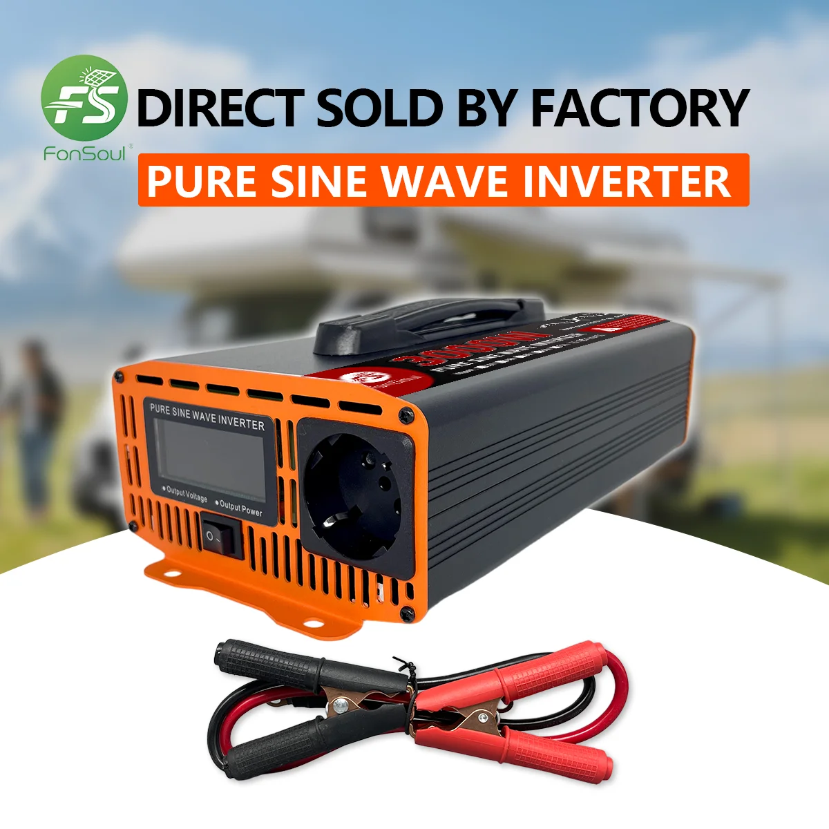 3000W 순수 사인파 인버터 12V  220V 50Hz 가정용 비상 조명용 고효율 차량 전력 변환기 거리 판매용