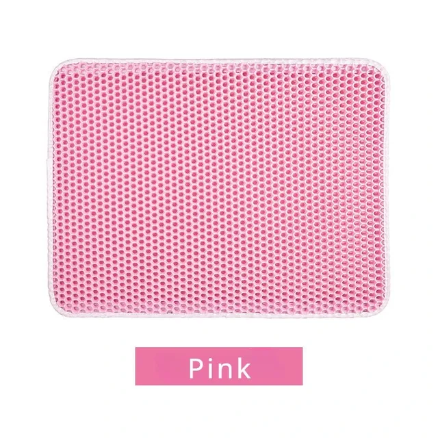 Double-Layer Honeycomb Cat Litter Mat Waterproof Anti-Slip for All Ages Cats Litter Box Floor Protector Durable and Easy Clean 5