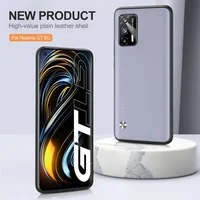 Realme-GT 5G Case Plain Skin Leather Protect Shell On For Realme Realmi GT G T Neo GTNeo RealmeGT 5G TPU Bumper Shockproof Coque 2