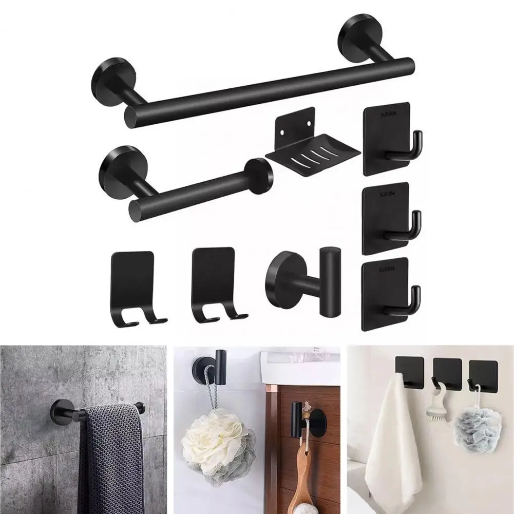 Storage Rack Set Bathroom Towel Rack Modern Design Hand Towel Holder Set with Strong Load-bearing Capacity for Stylish