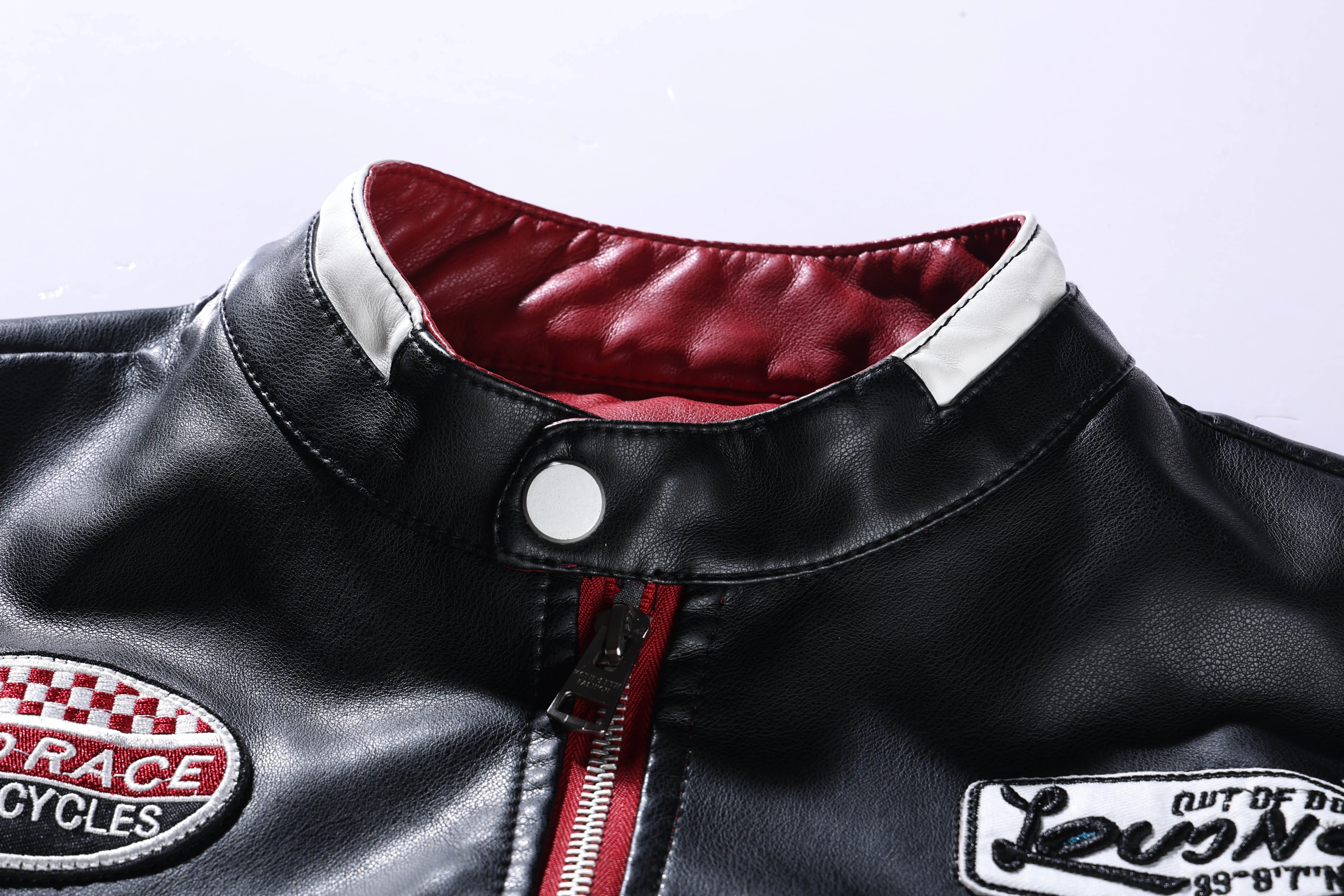 Herren Lederjacken Herbst Casual Motorrad PU Jacke Biker Ledermäntel Markenkleidung EU-Größe – Detail 11