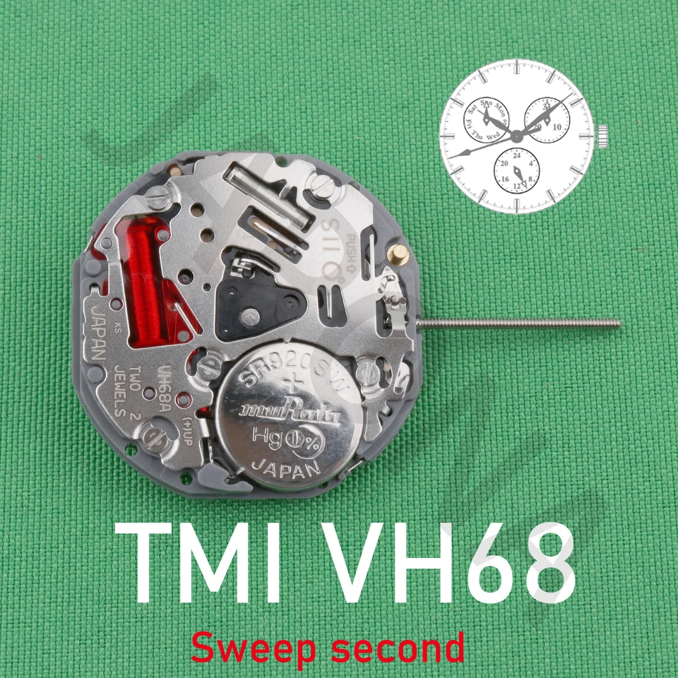 ライフウェーブパッチ　まり出品 TMI VH68 movement Sweep second Multi-eye (day date 24 hr) JAPAN