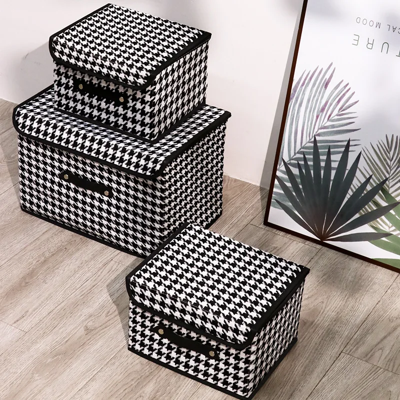 Qilery 12 Pack Fabric Photo Storage Box with Lid 11.2 x 4.5 x 7.8 Inch  Foldable Black Memory Box Collapsible Keepsake Storage - AliExpress