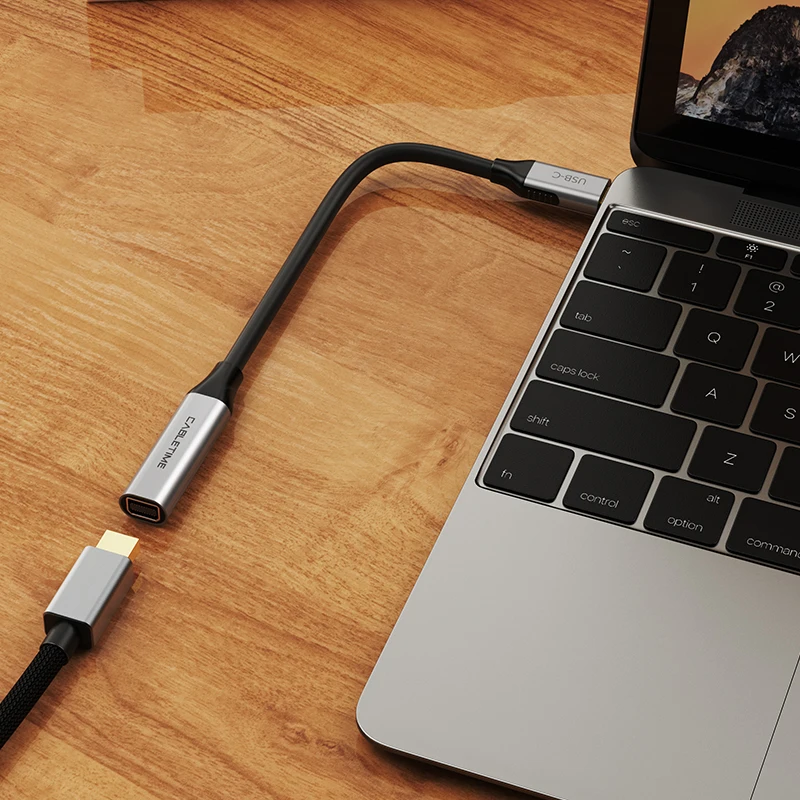 케이블타임 USB C-미니 디스플레이포트 어댑터 4K 60Hz 노트북 맥북 화웨이 메이트 40 30 프로 삼성 S20 미니 DP 컨버터 C384