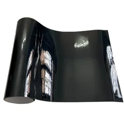 Carbon Fiber Glossy Matte Black Self-Adhesive Vinyl Wrap Foil Sticker - 30cmx150cm (Glossy Black)