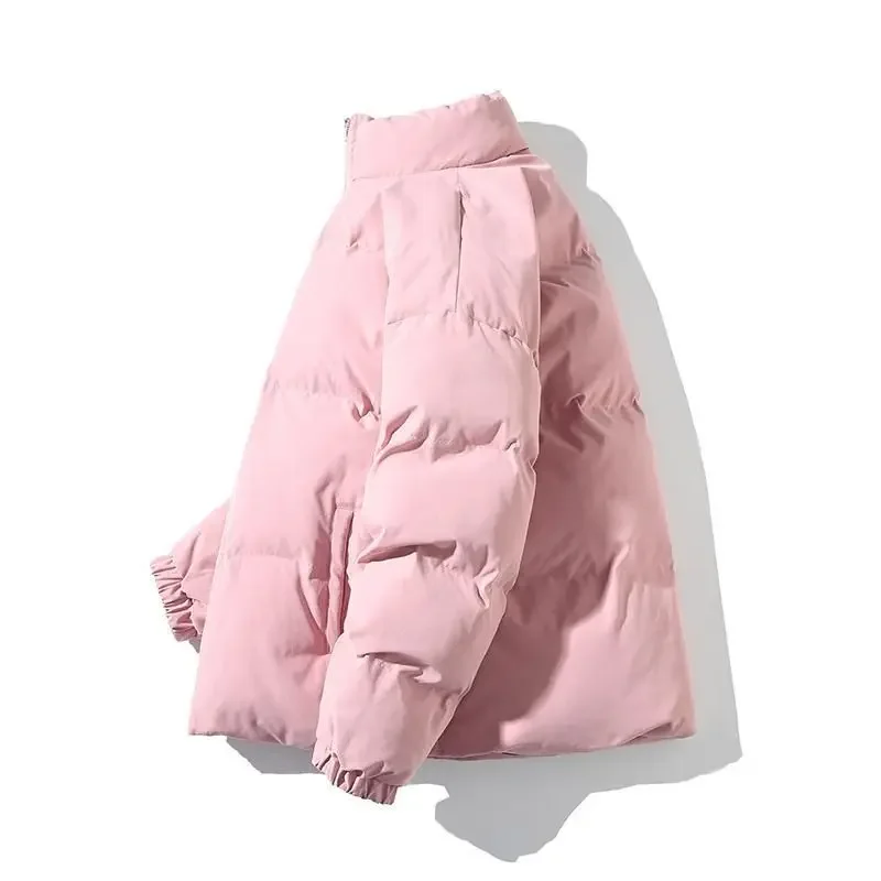 Winter Men's/Women's Pure Color Parka Coats New High-quality Brand Stand-up Collar Warm Thick Coats Fashion Casual Parka Coats