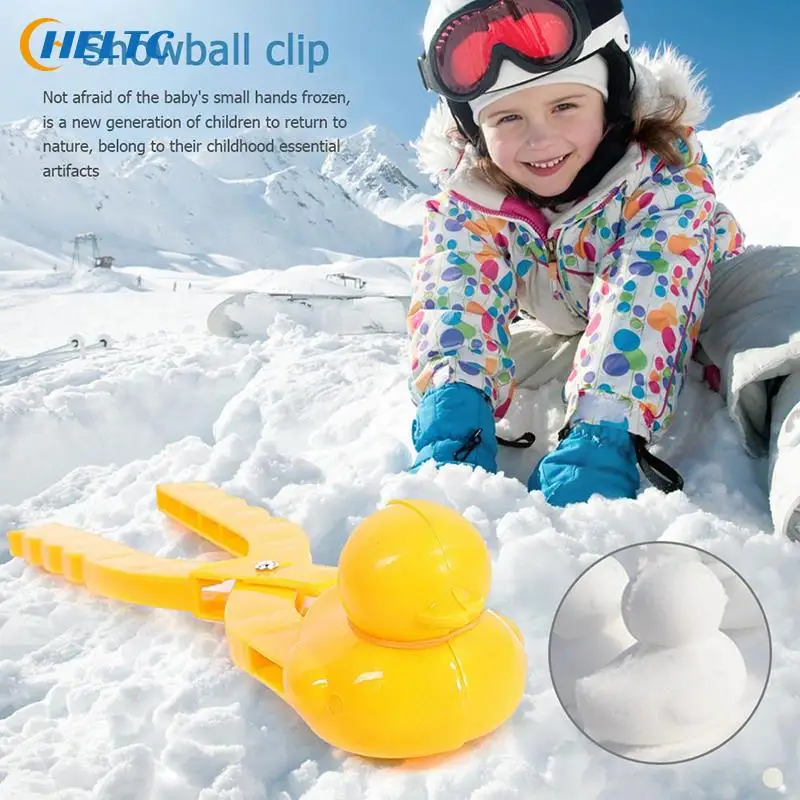 1PCS Snowman Duck Dinosaur Shape Snowball Maker Clip Tong Kid Winter Outdoor Funny Snow Sand Mold Snowball Fight Sport Toy snowball maker