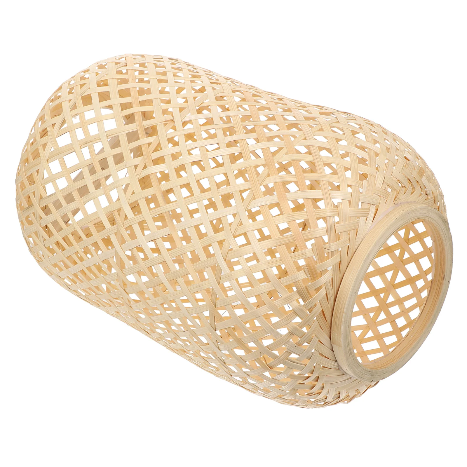 

Bamboo Woven Lampshade Hand Woven Bamboo Art Weaving Craft Lampshade Rustic Ceiling Light Cover Natural Light Shell Khaki