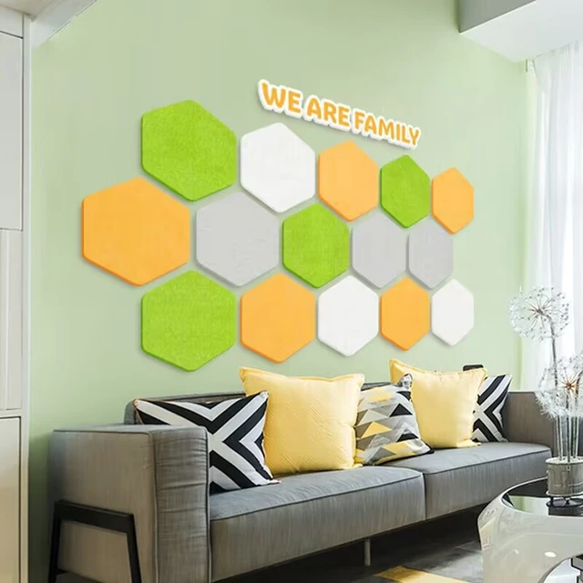 1pcs Stickers Wall Message Drawing Office Hexagon Decoration Photo
