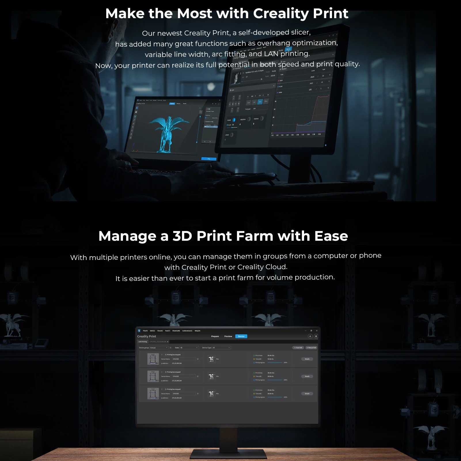 Creality CR10-SE 고속 인쇄 3D 프린터, 정밀 X 및 Y 축 선형 레일, 직접 압출 지지대, 다양한 3D 프린터