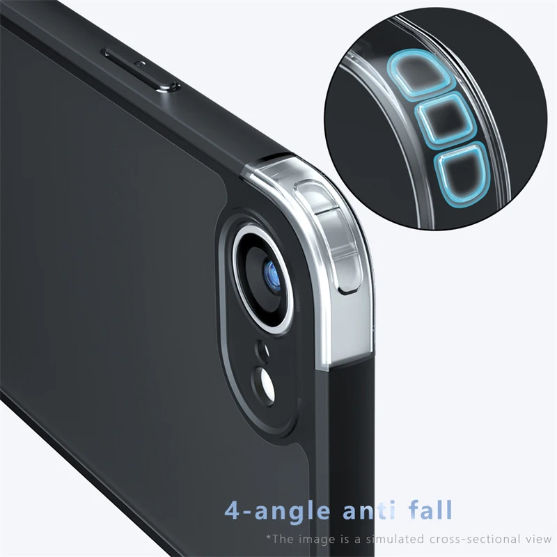 For iPhone 16e Case For Apple iPhone 16e Cover Funda Luxury Matte PC + TPU Shockproof Protective Phone Cover Cases iPhone 16e 2
