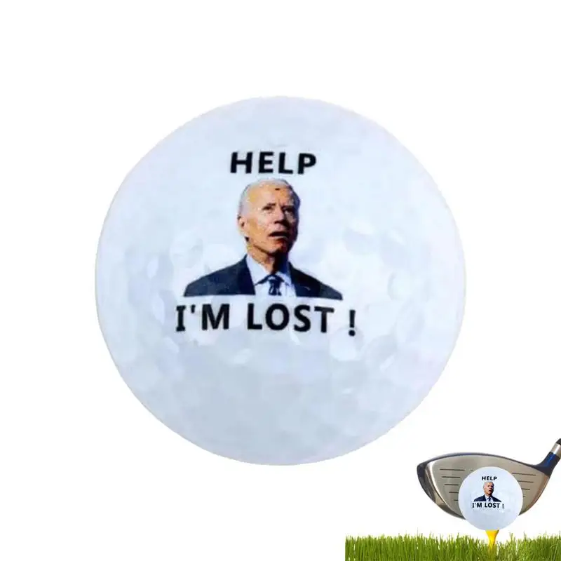 Funny Golf Balls For Men Humorous Practice Golf Balls Training Golf Ball For Kids & Dads Cool Golf Accessories Help I'M Lost