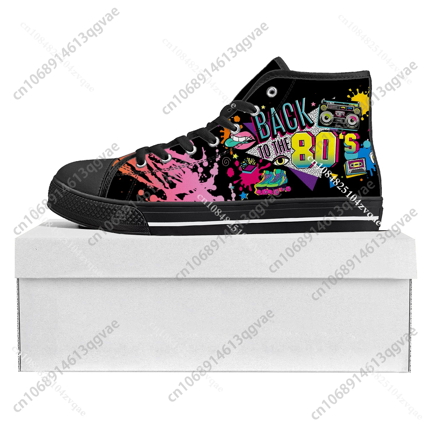 Funny Retro 80s 90s Icons High Top High Quality Sneakers Mens Womens Teenager Canvas Sneaker Custom Made Shoe Couple Shoes