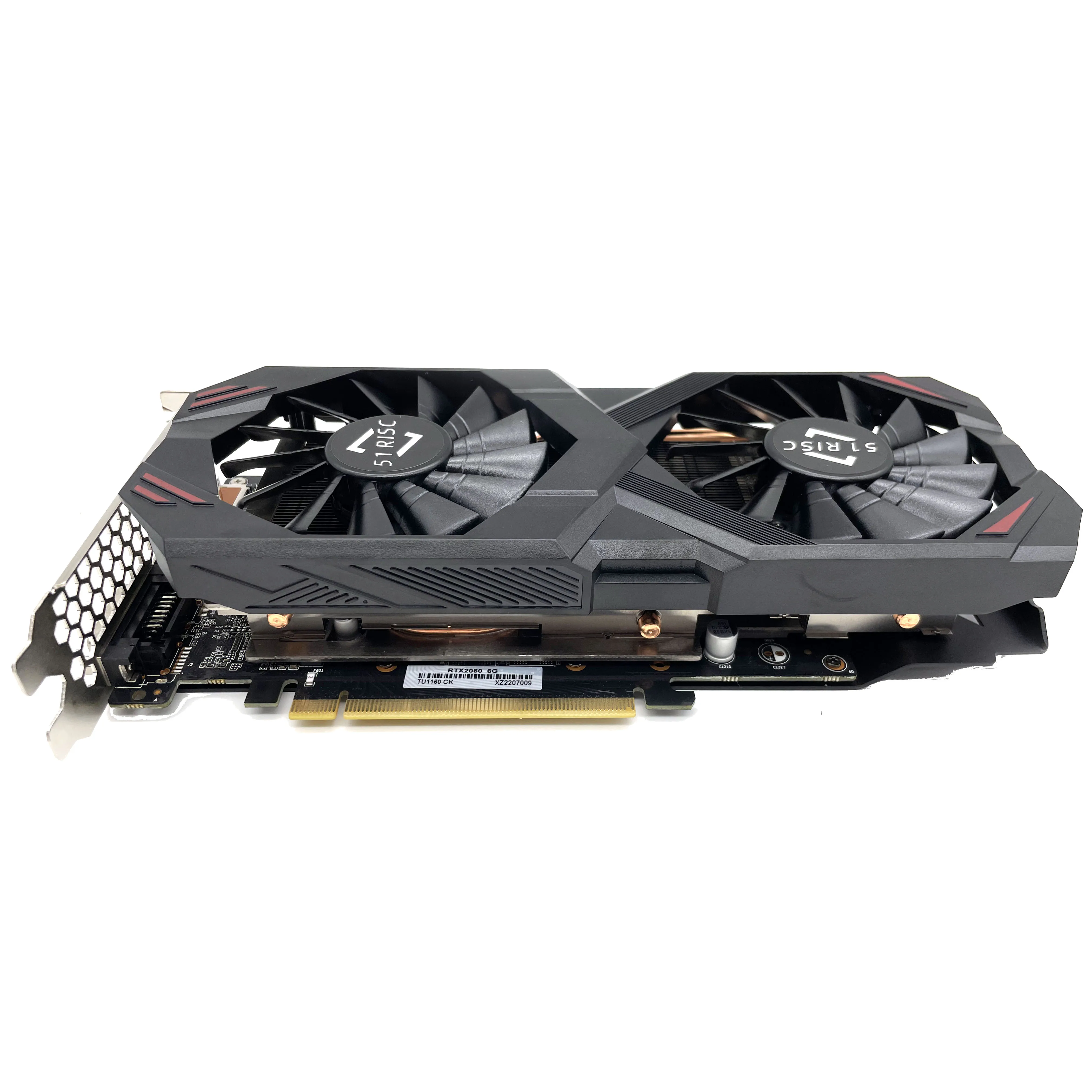 SHELI 51RISC GeForce RTX 2060 6GB GDDR6 PCIE16 Graphics Cards RTX2060 6G  for Computer office Components video Cards gaming