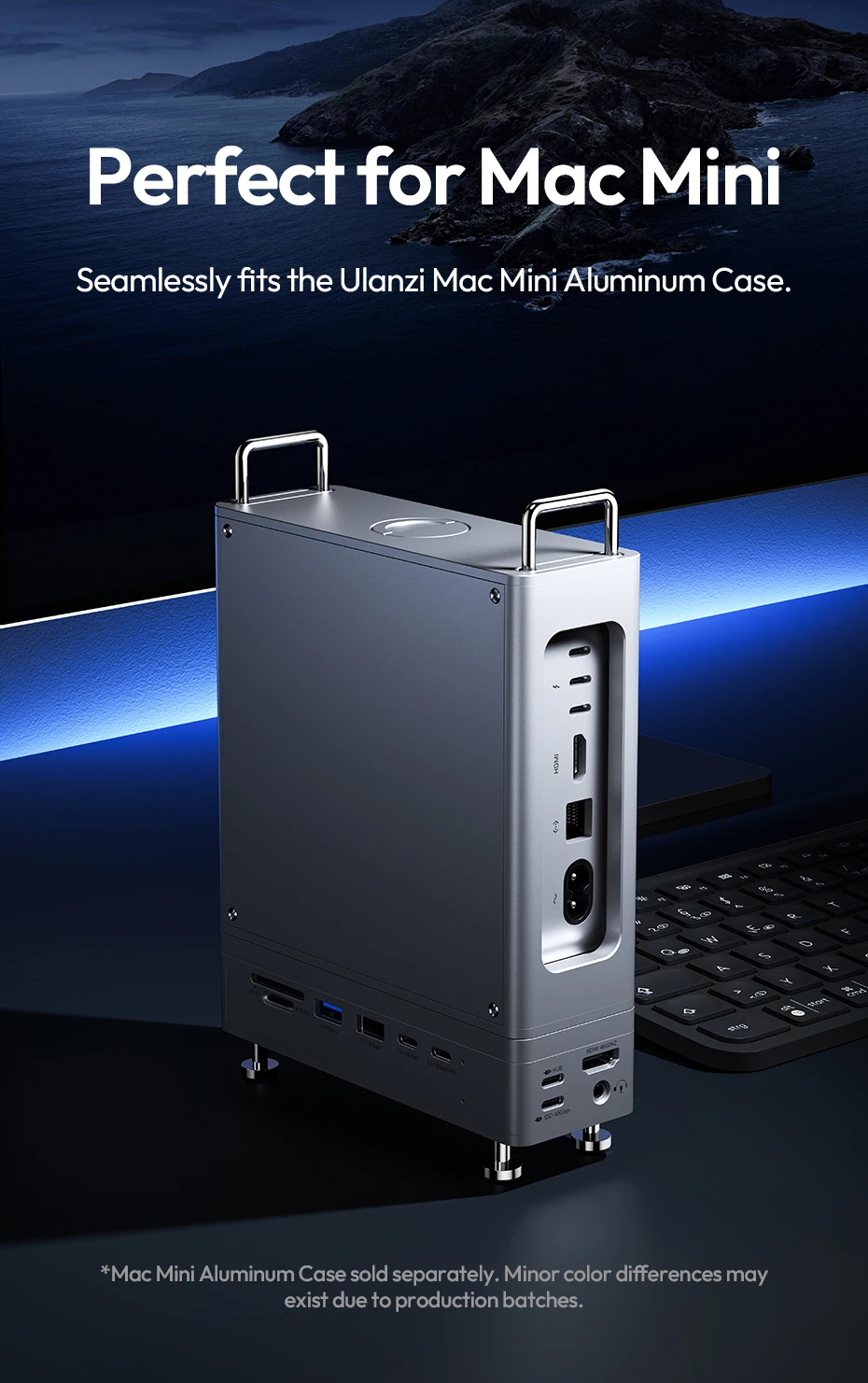  QT03 Docking Station with SSD Enclosure 2-in-1 Minimalist Setup for Storage Ch