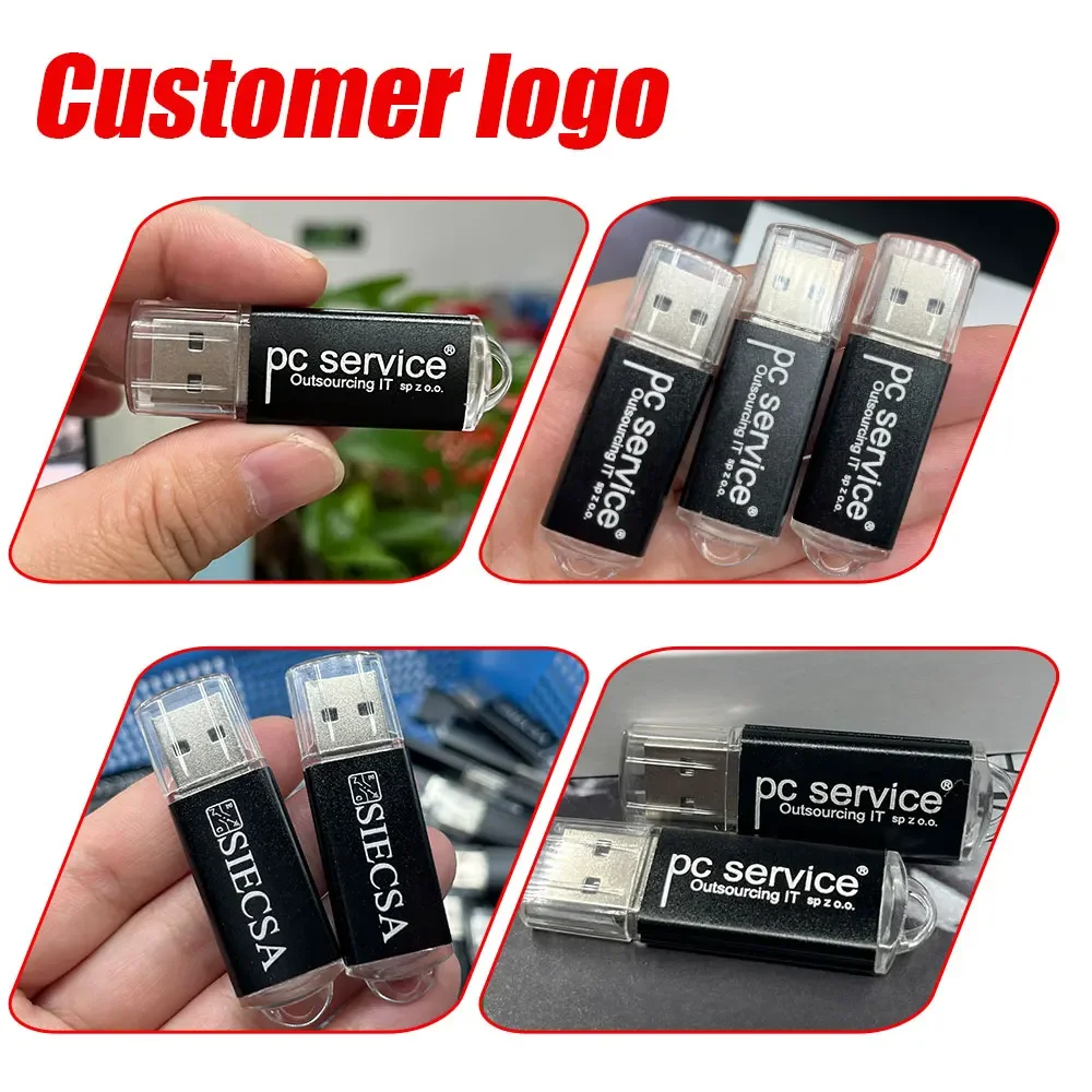 100개/묶음 공장 가격 USB 2.0 플래시 드라이브 512MB 4GB 16GB USB 메탈 펜드라이브 4GB 64GB USB 메모리 스틱 무료 맞춤 로고 선물