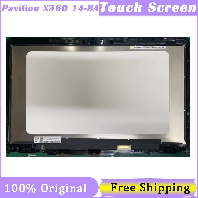 

14-дюймовый сенсорный экран для HP Pavilion X360 14-BA 14M-BA 14-BA001LA 14-BA002LA 14-BA091SA 14-BA049UR, дигитайзер для замены в сборе