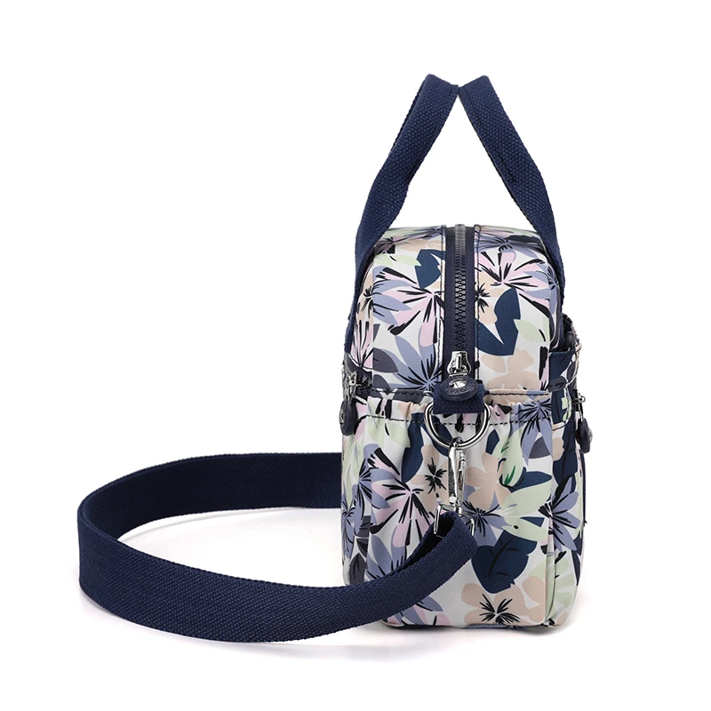 Women Handbags Fashion Floral Pattern Shoulder Bag Nylon Multi-pockets