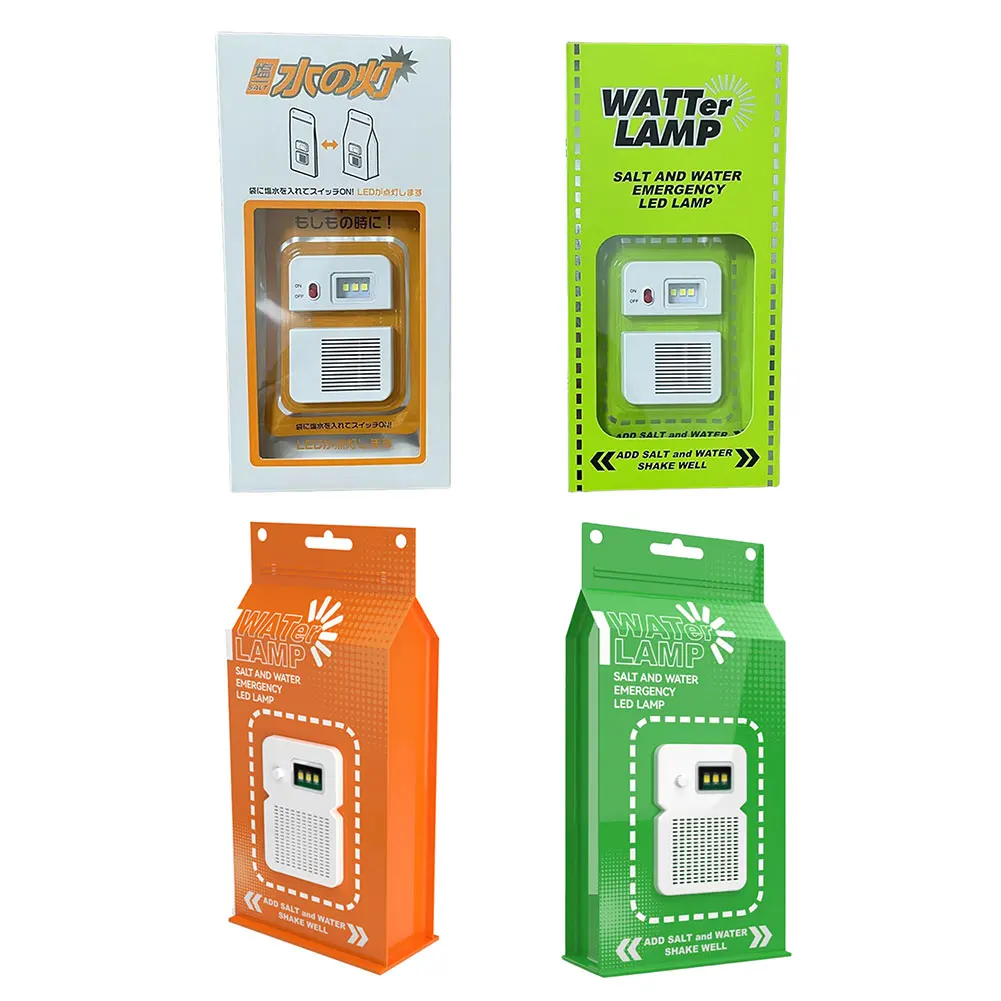 LED Salt Water Emergency Lamp Waterproof Portable Salt Water Lights Reusable Travel Supplies for Night Fishing Equipment