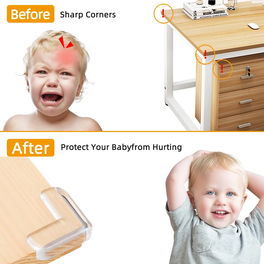 10pcs Baby Safety Silicone Table Corner Protector Soft Transparent Children Anti Collision Corner Edge Protection Guards silicone table corner protector