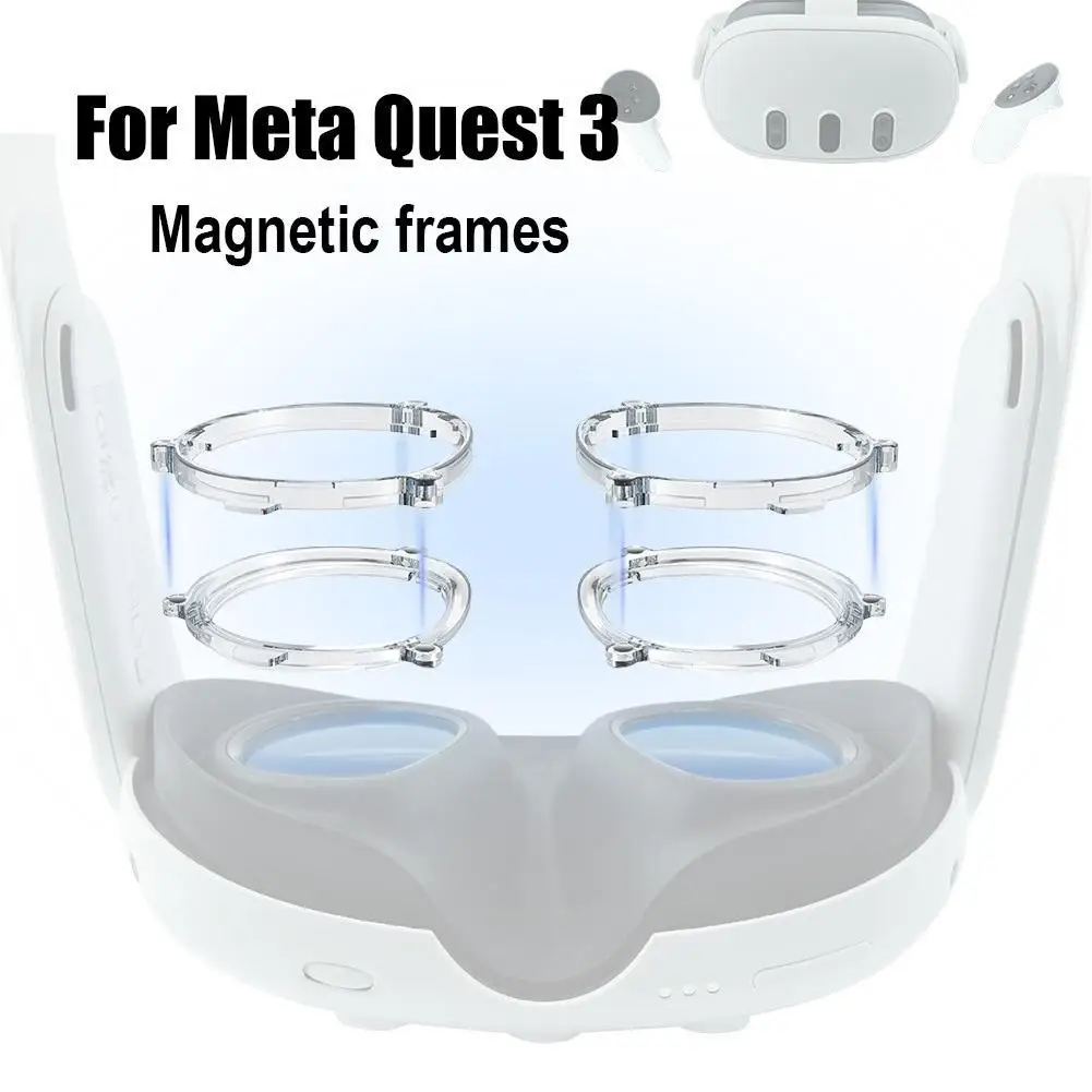 

For Meta Quest 3 Prescription Lenses Anti Blue Myopia Lens Quick Disassemble Magnetic Frame Glass For Quest3 VR Accessories