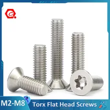 

M2 M2.5 M3 M4 M5 M6 M8 304 Stainless Steel Six Lobe Torx Flat Countersunk Head Screws Bolt GB2673