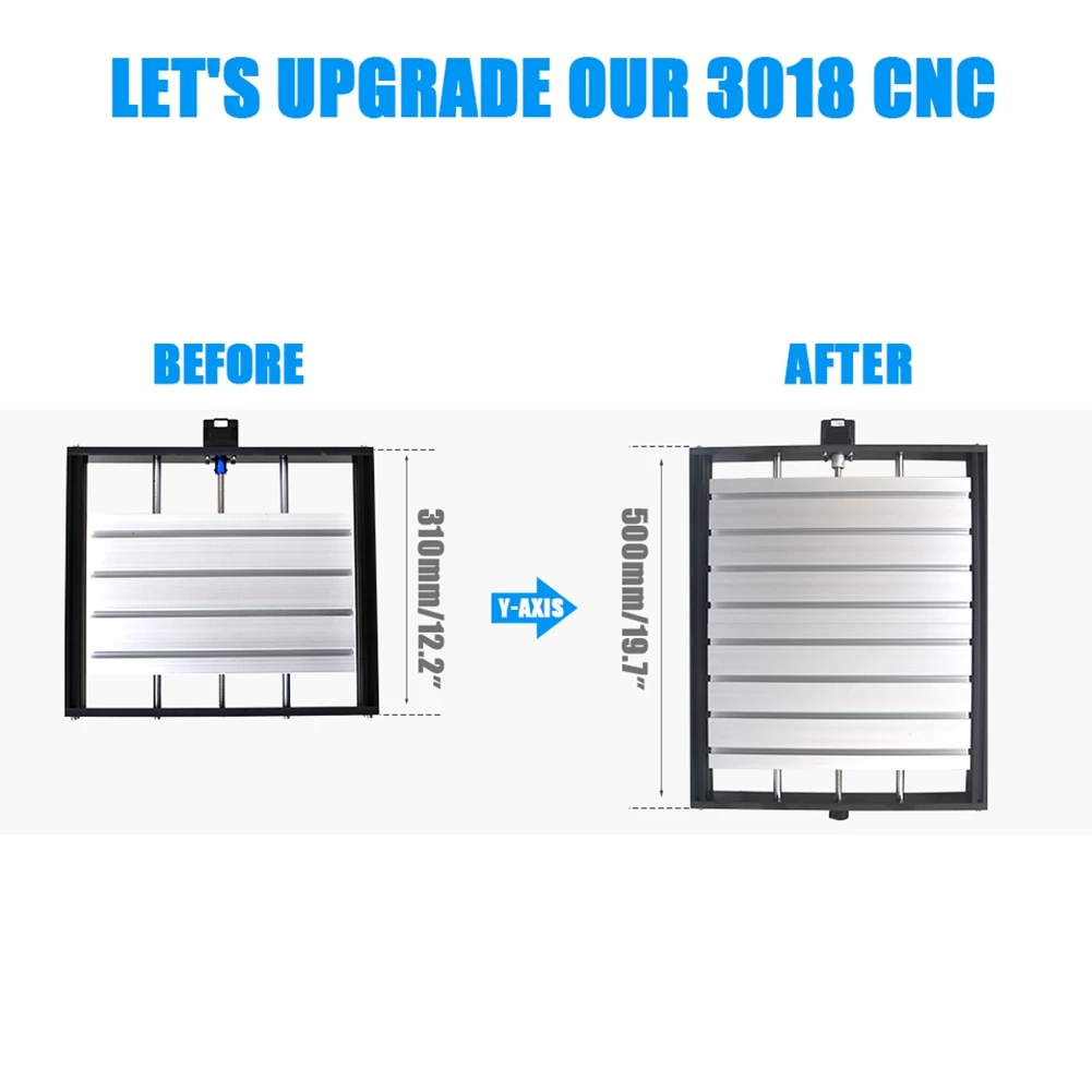 CNC 3018 PRO Extension Kit Upgrade Kit 3018 to 3040 Compatible with Pro CNC Engraving Milling Machine(B)