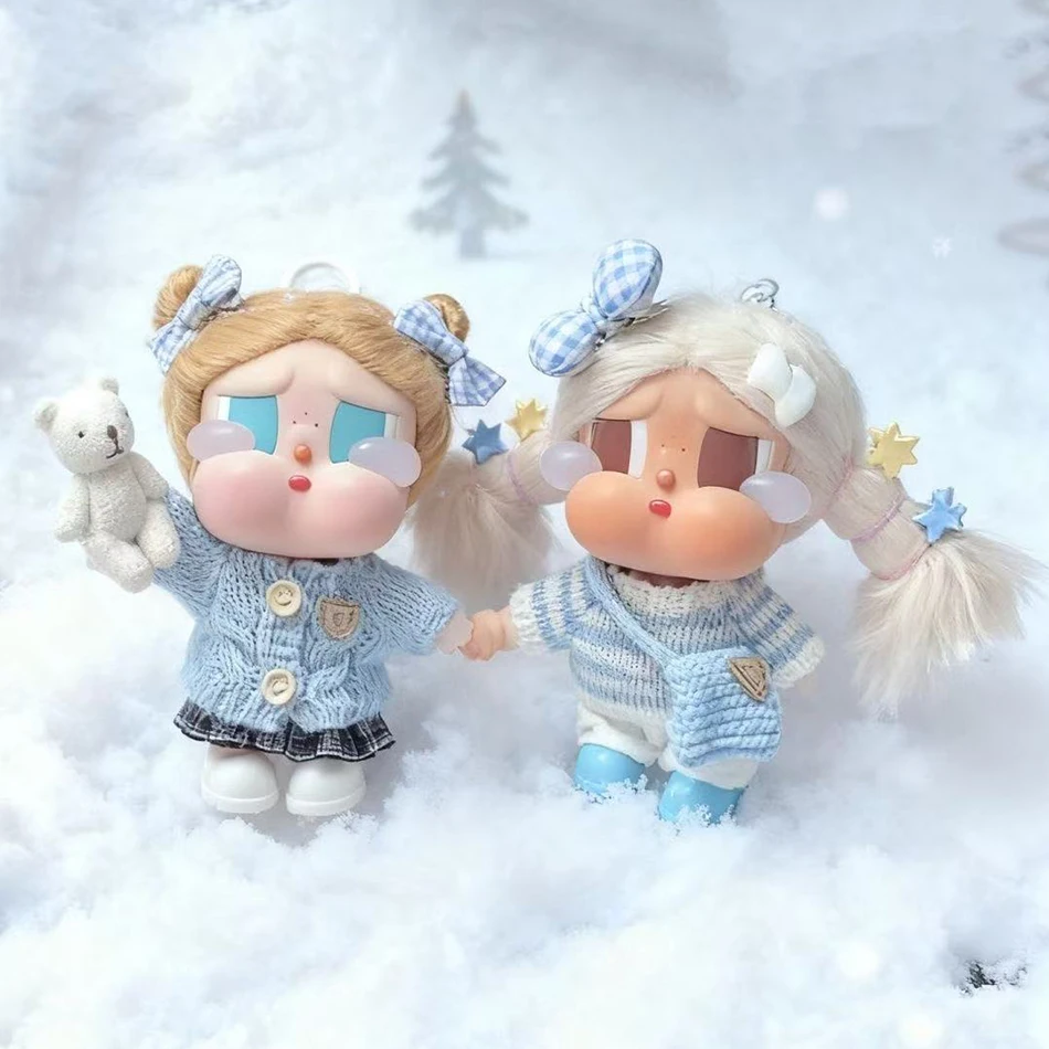 Pour CRYBABY Mode de vacances sur amour pull robe chaussures ensemble pour Labubu 17 cm poupée enfants vêtements accessoires de mode