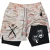 Men's Compression Shorts Anime Demon Slayer Print Beach Shorts Gym Fitness Running Quick Dry Short Pants Summer Print Sportswear 6