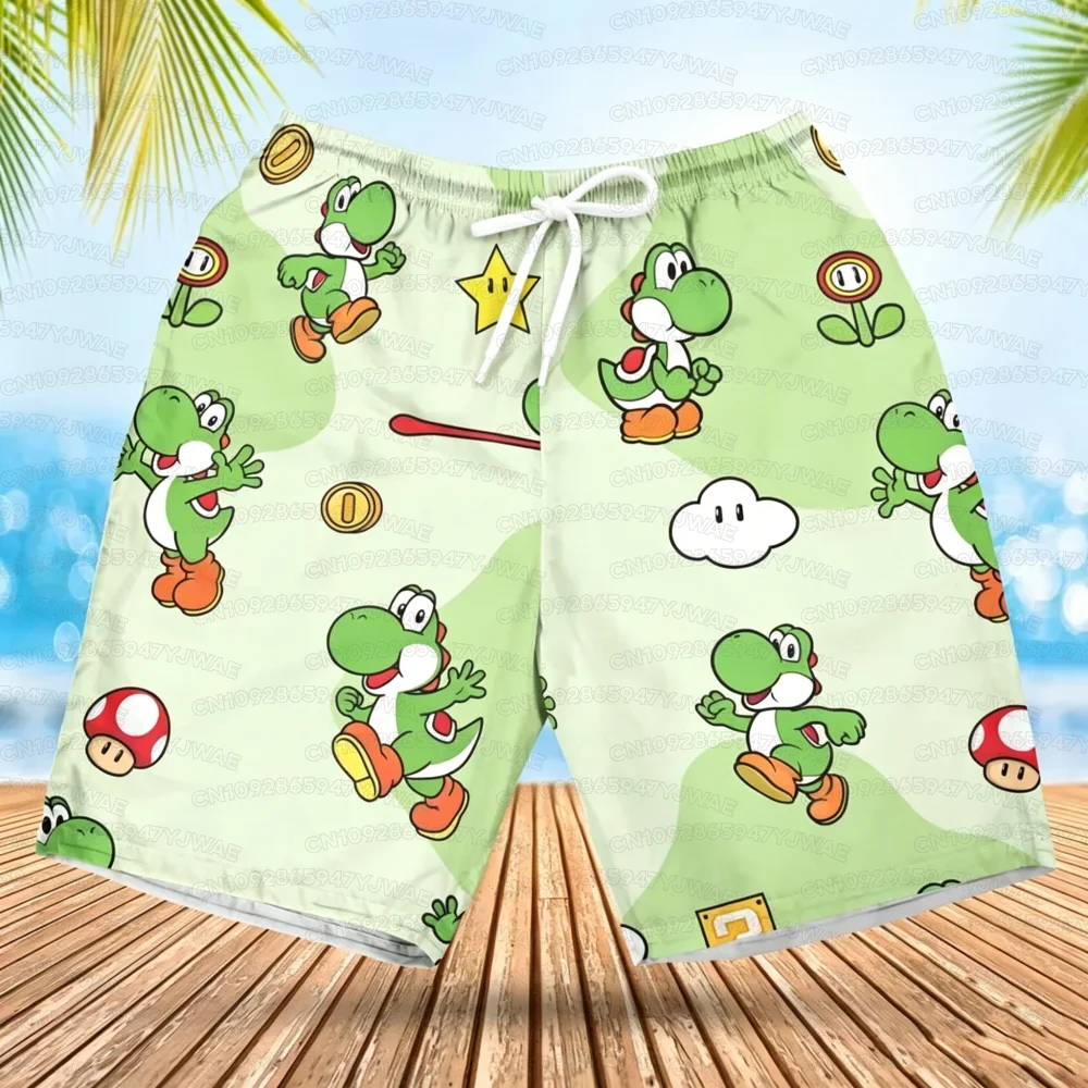 Sommer-Strandshorts für Herren und Damen, schnell trocknend, mit Luigi Yoshi-Aufdruck, für Strand, Schwimmbäder, Turnhallen und Outdoor-Sport