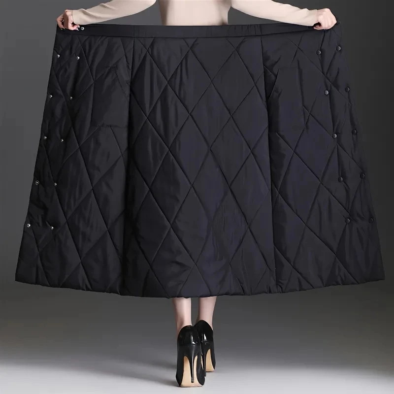 2023 신상 골프 가방 힙 스커트, 빠른 건조 여성 골프웨어, 캐주얼 통기성 스포츠 골프 스커트 8 용수철 가을 다운 코튼 스커트, 겨울 따뜻한 보호 스커트, 엉덩이 A 라인 블랙 랩 스커트, 118 신상, 2024