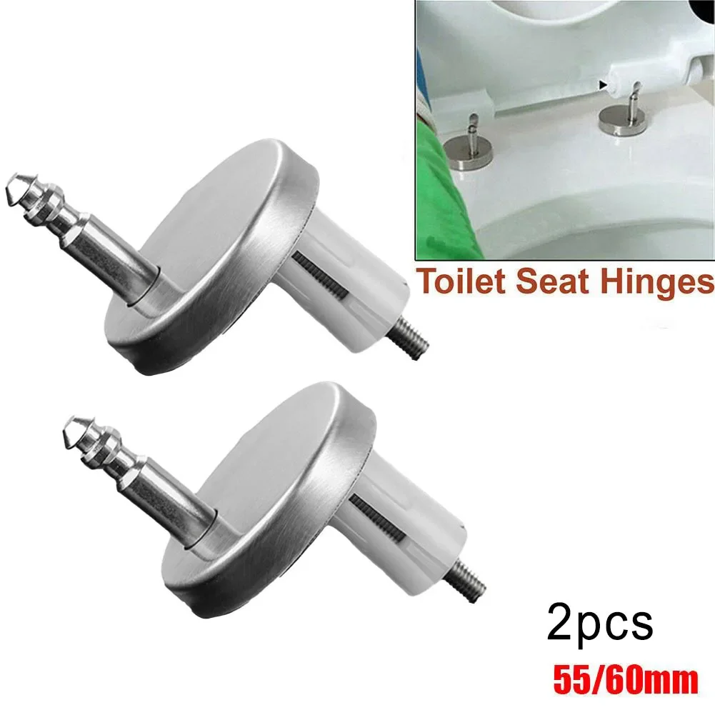 Toilet Hinge Repair Kit 2Pcs Universal Toilet Lid Hinges Fittings Quick Release Cover Hinge Screw Replacement Toilet Seat Hinges Bathroom Accessories