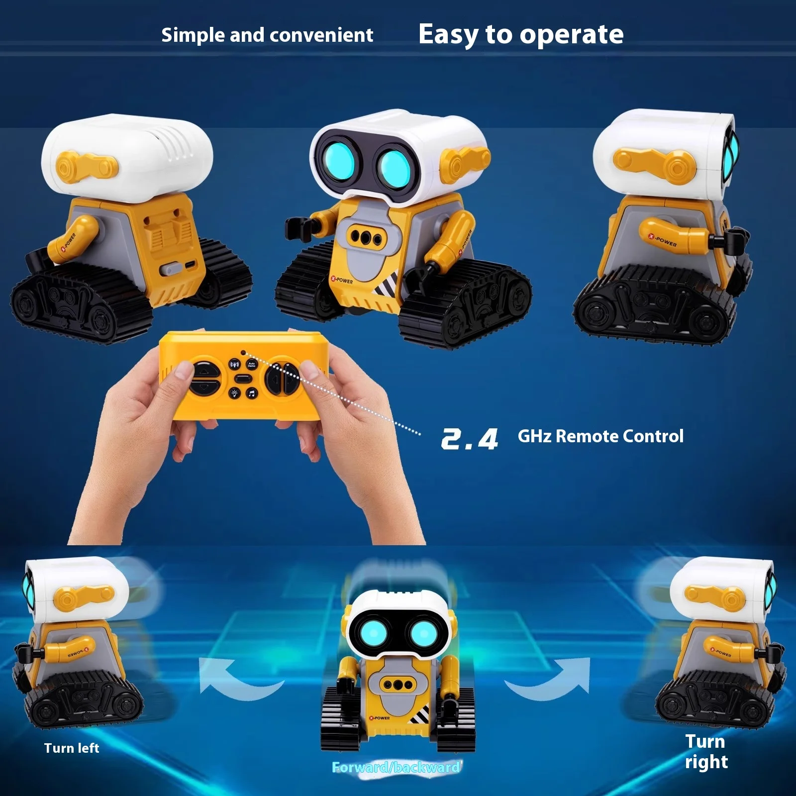 New Kid'S Rc Wall-E Intelligent Robot Rabbit Gesture Sensing Simulation Robot Rabbit Lighting Music Customize Remote Control Toy