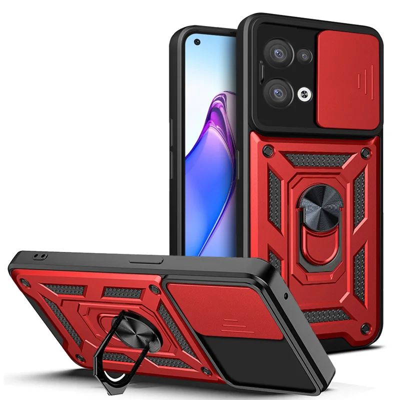 Shockproof Armor Phone Case For Oppo Reno With Camera Cover Ring_voghion.com