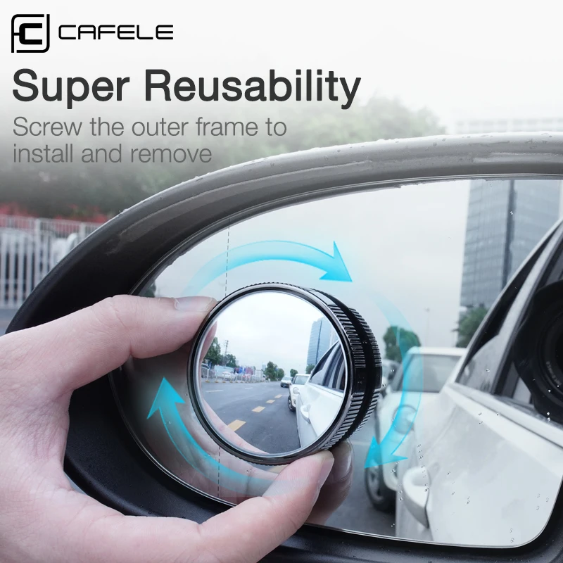 Car blind spot mirror suction cup screw mount