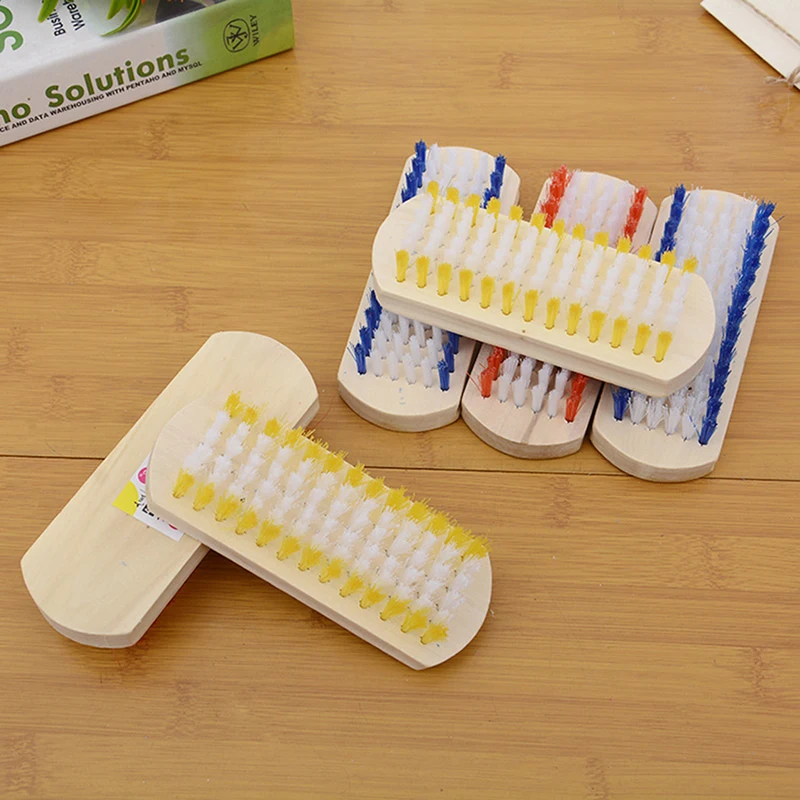 1Pc Wooden Handle Cleaning Brushes Multi-purpose Clothes Laundry Brush Shoes Socks Scrub Brush Household Laundry Supplies