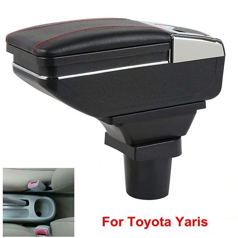 

Single Layer Center Console Storage Box For 2002-2019 Toyota Yaris Cup Holder Armrest Arm Rest