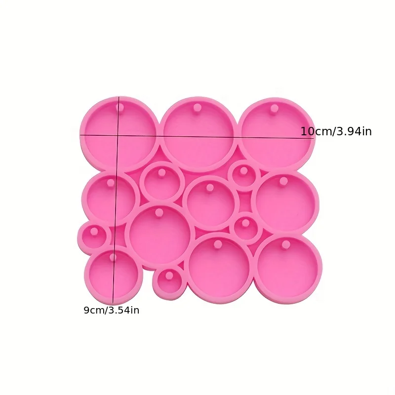 Circle Silicone Keychain Mold 2