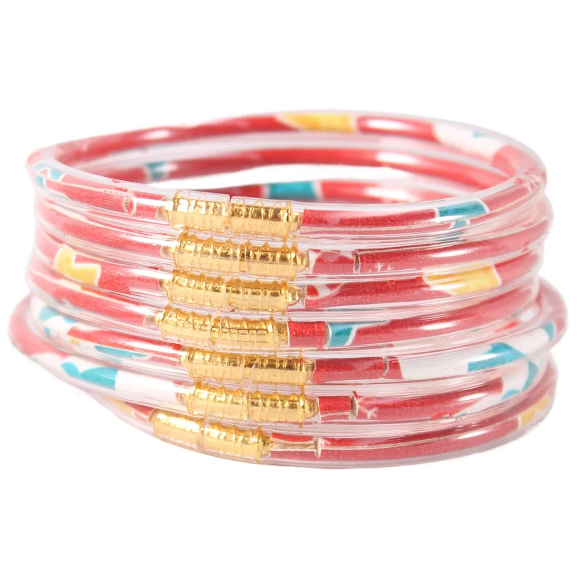 7pcs/set Cheetah Print Jewelry Silicone Rubber Wristband Round Bangle Stack Leopard Print Jelly Bangle Bracelet for Women 3