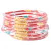 7pcs/set Cheetah Print Jewelry Silicone Rubber Wristband Round Bangle Stack Leopard Print Jelly Bangle Bracelet for Women 3