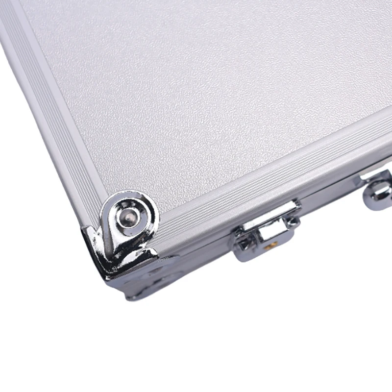 Mehrere Spezifikationen: Aluminium-Werkzeugkästen, silberne Metallkoffer für Sicherheitsausrüstung, tragbare Instrumenten-Aufbewahrungsboxen mit Griffen – Detail 10