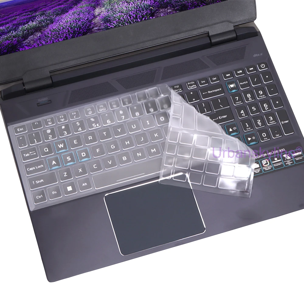 Чехол для клавиатуры для Acer Predator Helios 300 PH315-55 PH315-54 PH315-53 PH315-52, Силиконовая защита для кожи PH315-51 15 15,6