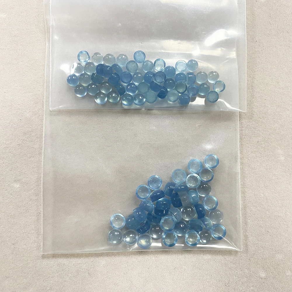 Factory Aquamarine Ocean Clear Blue Natural Gemstone Emotional Healing Stone Ring Earring Jewelry Making loose gemstones