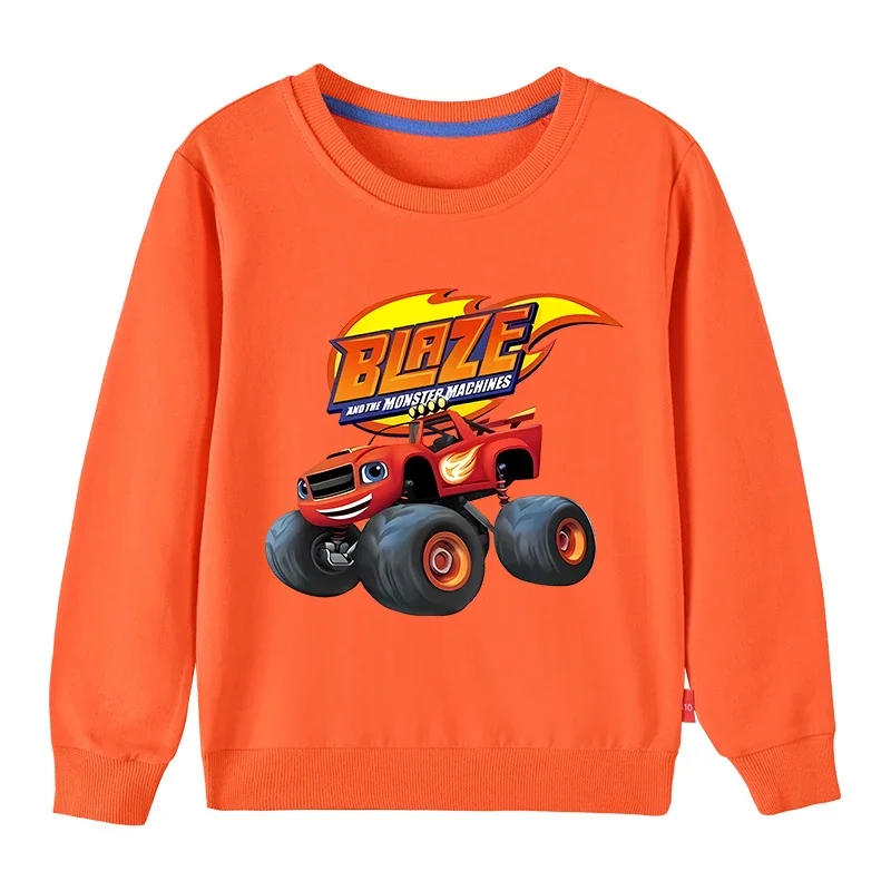 Autumn Kids Blaze And The Monster Machines Cartoon Funny Sweatshirts Children's Hoodies Baby Pullover Tops Girls Boys Clothes 3
