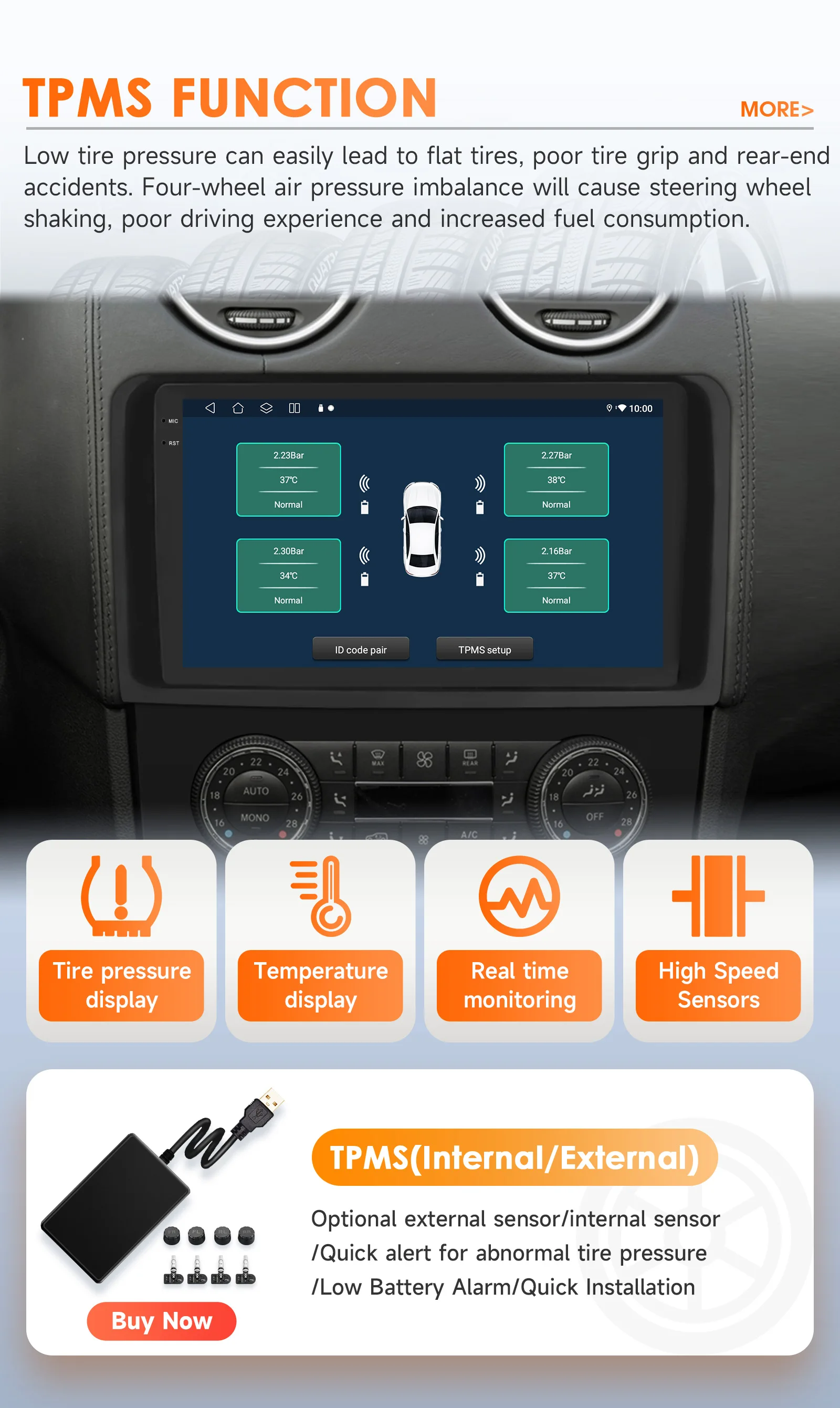 Hizpo 9-Zoll 2Din Autoradio für Mercedes ML W164 X164 ML350 ML300 GL500 ML320 ML280 GL350 mit Carplay GPS 4G 360°-Kamera 6115 – Detail 40