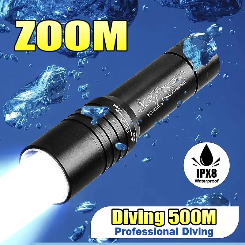 5000LM XHP120 Led Diving Flashlight IPX8 Underwater Waterproof 400M Professional Diving Torch Underwater Lighting Work Lamp – buy at low prices in the online store
